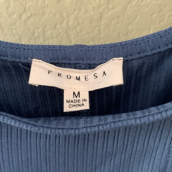 Boutique Promesa Blue Swiss Dot bodysuit - Picture 4 of 9